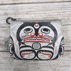 Curtis Wilson Killer Whale Crosshatch Coin Purse Vegan Leather